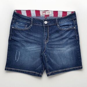 Lei Shorts Juniors 13 Ashley Low Rise American Distressed Blue Jean Measures W33
